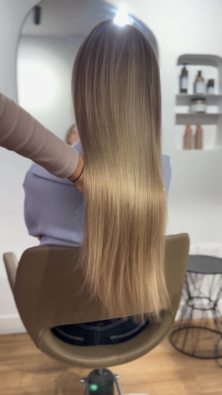 Résultat d'une pose sur cheveux blonds